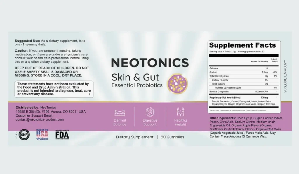 Neotonics-supplement-facts