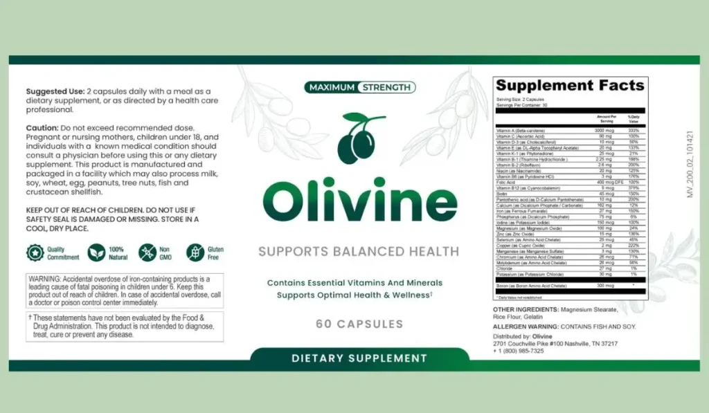 Olivine-Supplement-Facts